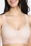 Zivame Freeform Padded Non Wired 3/4Th Coverage Lace Bra - Light Pink — thumbnail 5